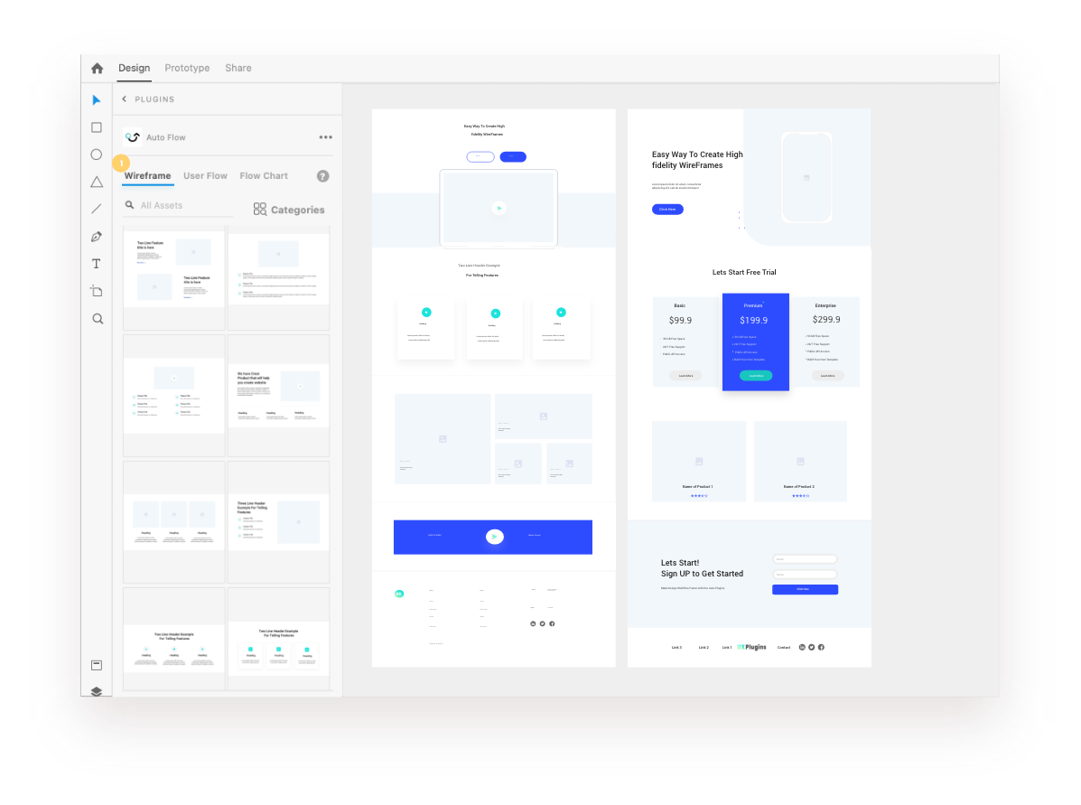 Auto Flow  Creating Wireframes userFlow  Flowchart In XD